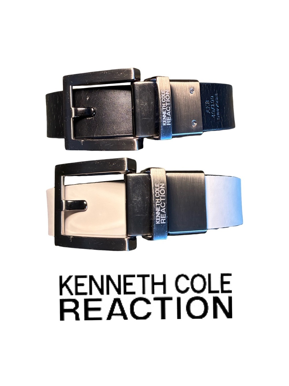 Kenneth Cole Reaction Two-Tone Reversible Men’s Belts – Black and White